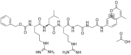 Z-ARG-LEU-ARG-GLY-GLY-AMC acetate salt Structure